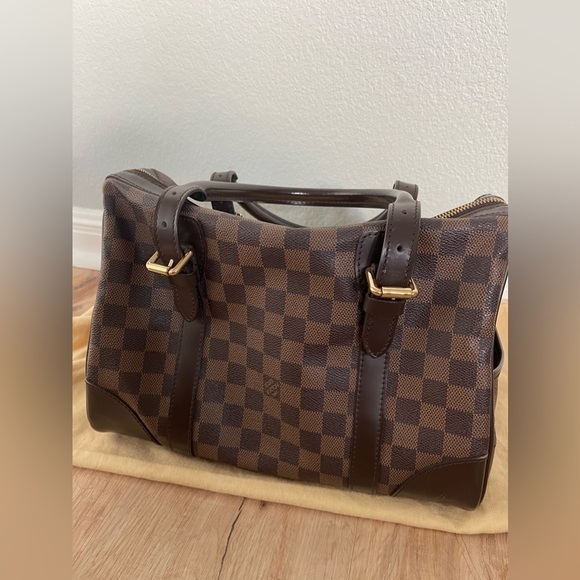 Louis Vuitton Damier Ebene Berkeley Bag Medium Tote EUC - Picture 7 of 10